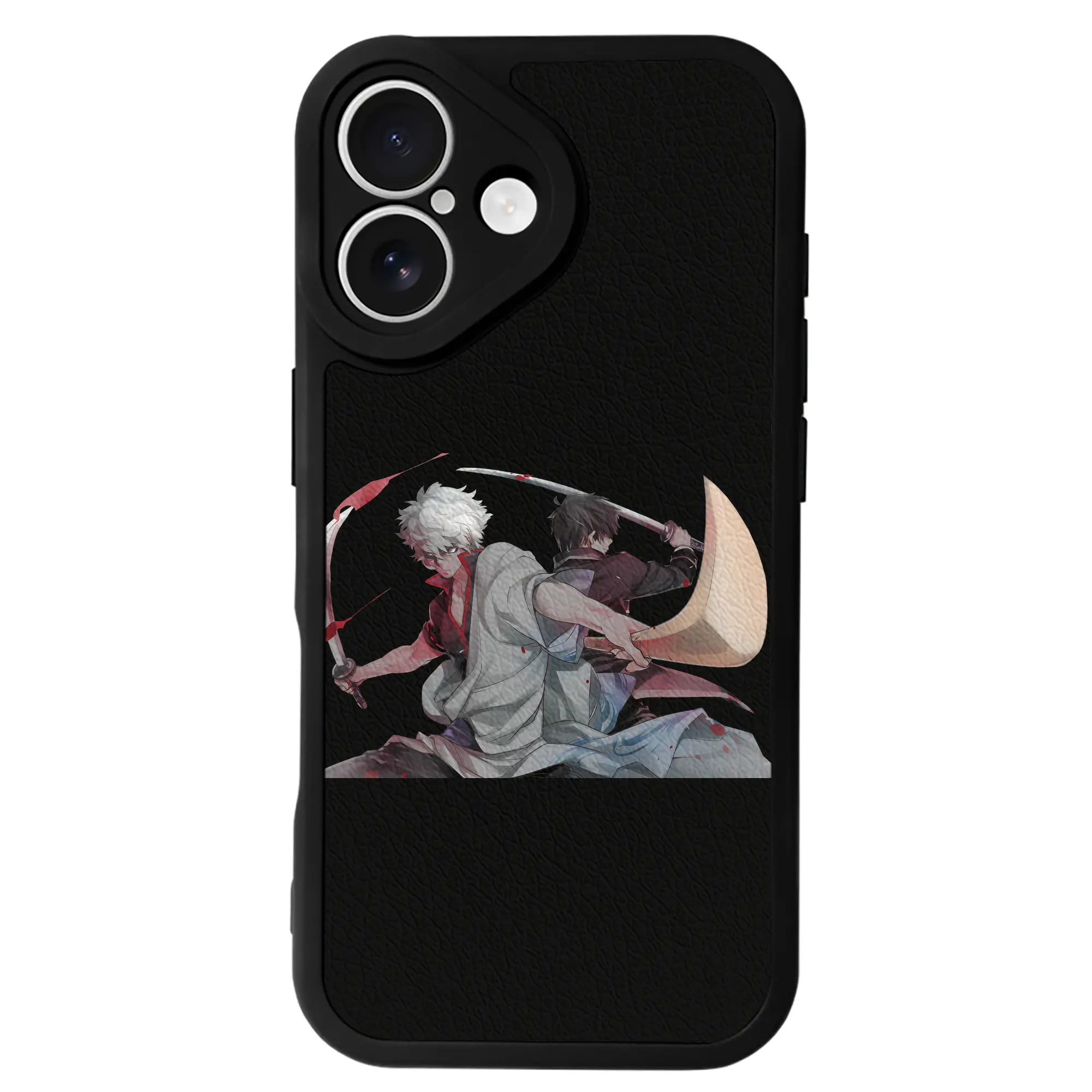 銀魂 グッズ 坂田 銀時 - IPhone 16シリーズ対応 ・ シリコンスマホケース ・ レザー調 ・ 高精度フィット ・ 耐衝撃 ・ ワイヤレス充電対応 ・ 精密カット